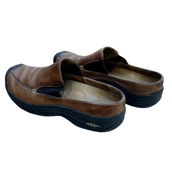 Keen Verona Leather Slip On Brown Mules Size 7 - Picture 4 of 7